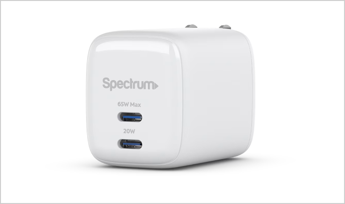 65W USB-C DUAL WALL CHARGER