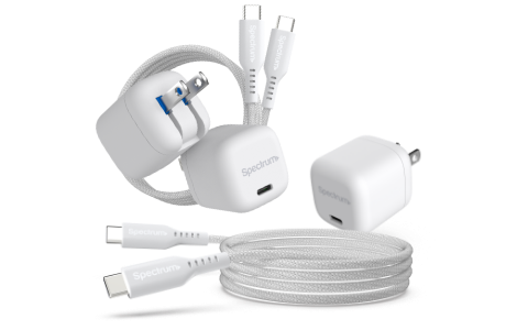 ultrafast 30W charger with a 3ft cable combo or the 6ft braided USB-C to USB-C cable
